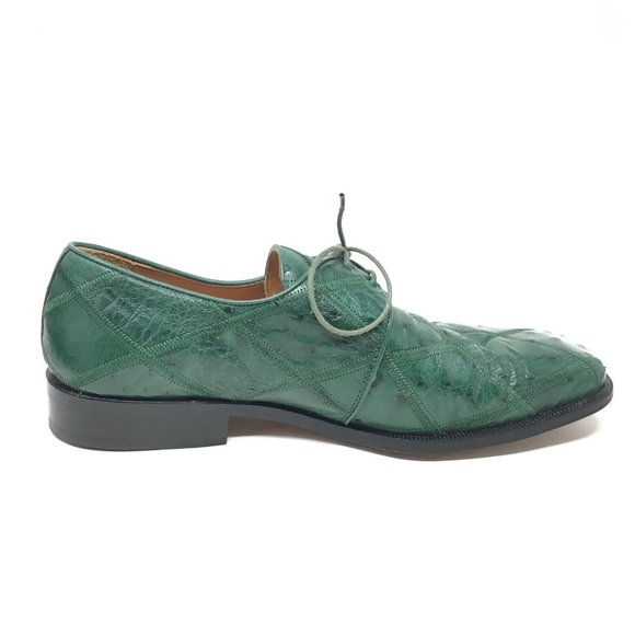 David Eden Oxfords Shoes Size 8.5 Green Ostrich main image 4